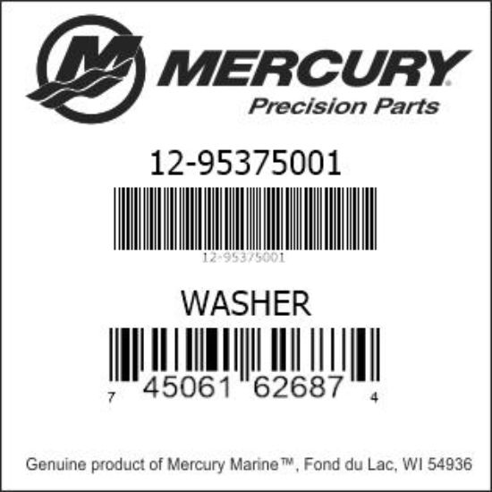 Bar codes for Mercury Marine part number 12-95375001