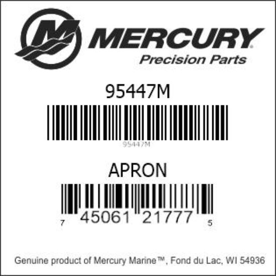 Bar codes for Mercury Marine part number 95447M