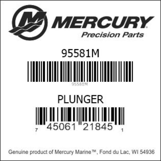 Bar codes for Mercury Marine part number 95581M