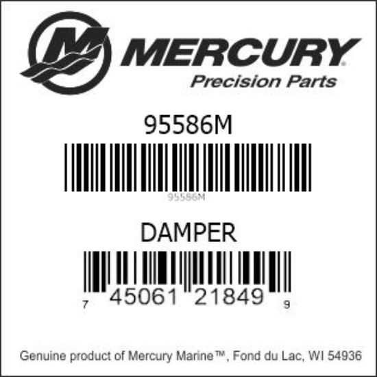 Bar codes for Mercury Marine part number 95586M