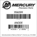 Bar codes for Mercury Marine part number 95609M