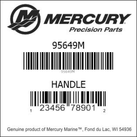 Bar codes for Mercury Marine part number 95649M