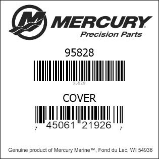 Bar codes for Mercury Marine part number 95828