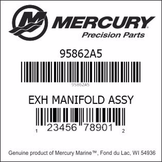 Bar codes for Mercury Marine part number 95862A5