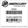 Bar codes for Mercury Marine part number 95950