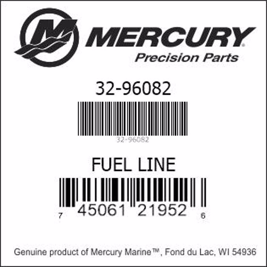 Bar codes for Mercury Marine part number 32-96082