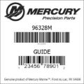 Bar codes for Mercury Marine part number 96328M