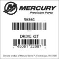 Bar codes for Mercury Marine part number 96561