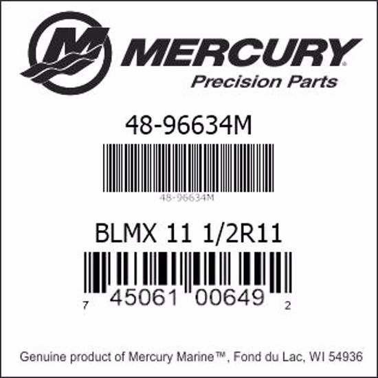 Bar codes for Mercury Marine part number 48-96634M