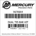 Bar codes for Mercury Marine part number 96708A4