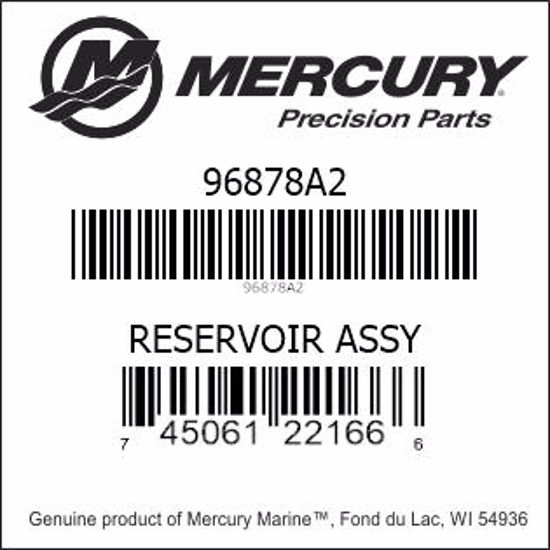 Bar codes for Mercury Marine part number 96878A2