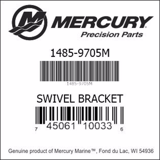 Bar codes for Mercury Marine part number 1485-9705M