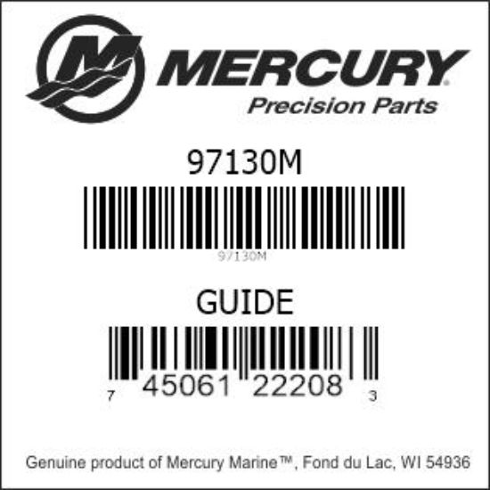 Bar codes for Mercury Marine part number 97130M