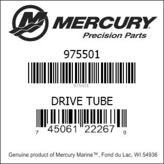 Bar codes for Mercury Marine part number 975501