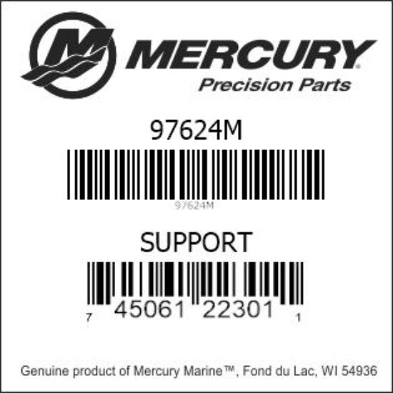Bar codes for Mercury Marine part number 97624M