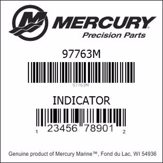 Bar codes for Mercury Marine part number 97763M