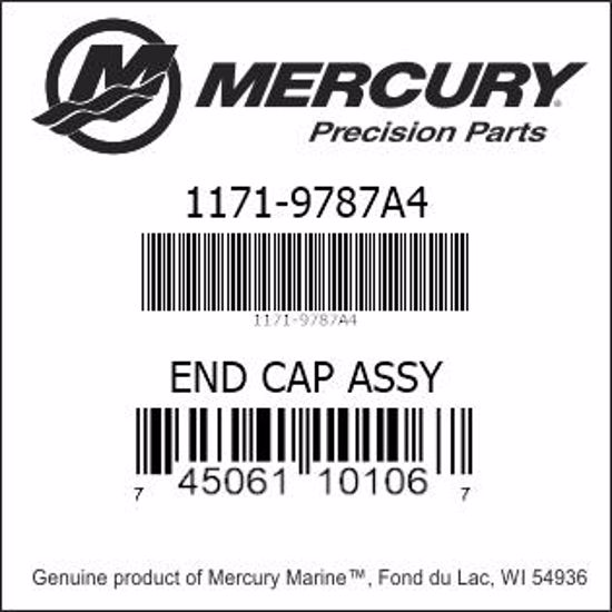 Bar codes for Mercury Marine part number 1171-9787A4