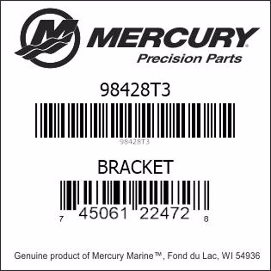 Bar codes for Mercury Marine part number 98428T3