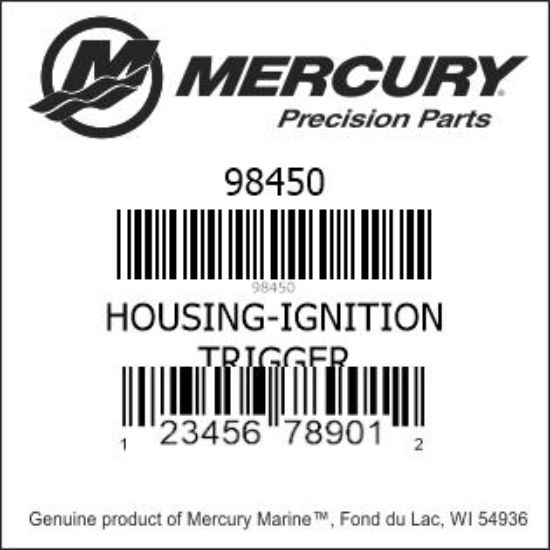 Bar codes for Mercury Marine part number 98450