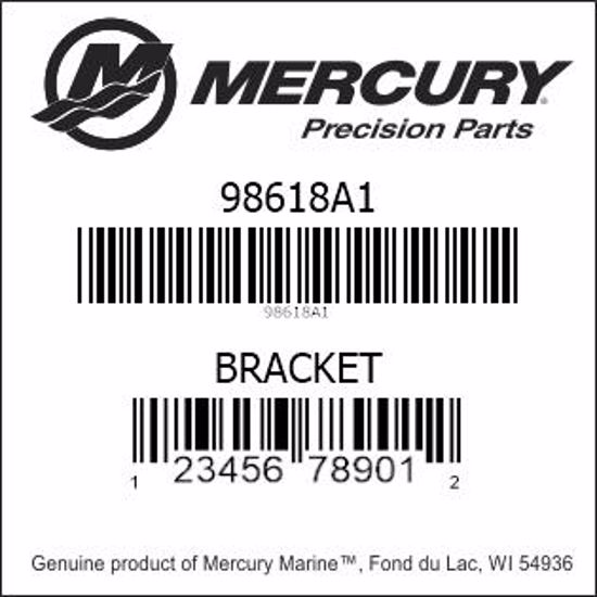 Bar codes for Mercury Marine part number 98618A1