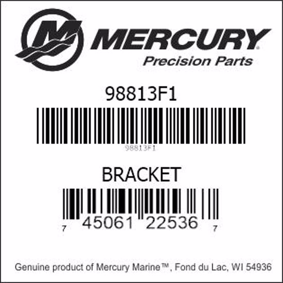 Bar codes for Mercury Marine part number 98813F1