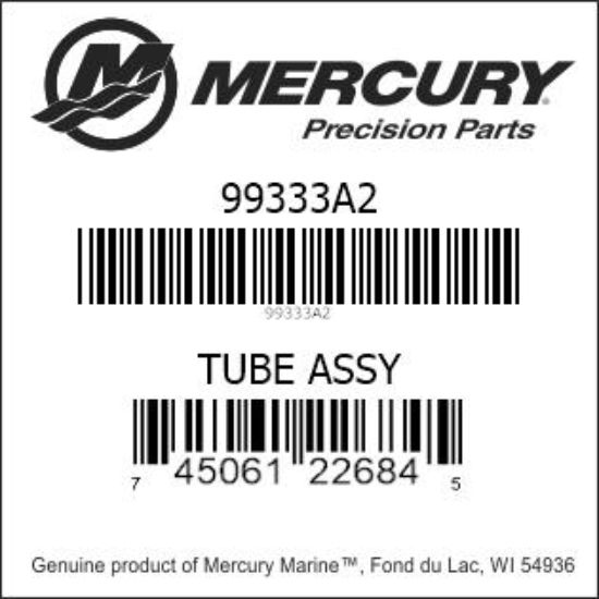 Bar codes for Mercury Marine part number 99333A2