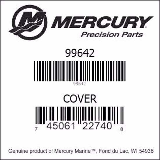Bar codes for Mercury Marine part number 99642
