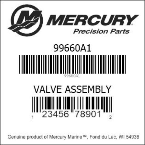 Bar codes for Mercury Marine part number 99660A1