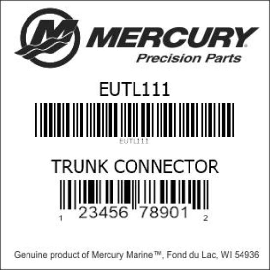 Bar codes for Mercury Marine part number EUTL111