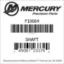Mercury Marine part number F10064 SHAFT Bar codes for Mercury Marine part number F10064