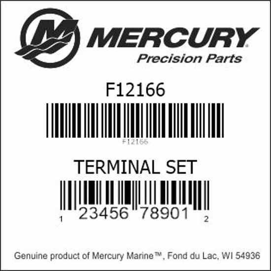 Bar codes for Mercury Marine part number F12166