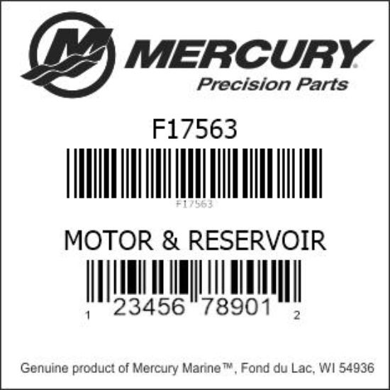 Bar codes for Mercury Marine part number F17563