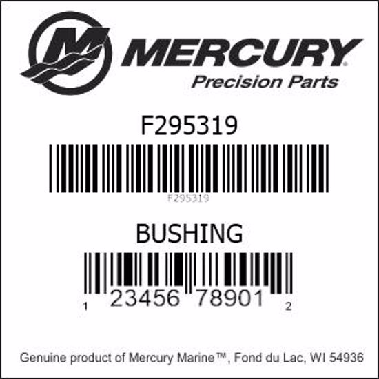 Bar codes for Mercury Marine part number F295319
