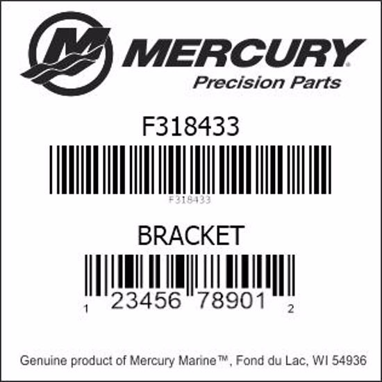 Bar codes for Mercury Marine part number F318433