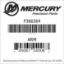 Mercury Marine part number F366364 ARM Bar codes for Mercury Marine part number F366364