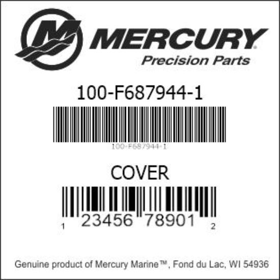 Bar codes for Mercury Marine part number 100-F687944-1
