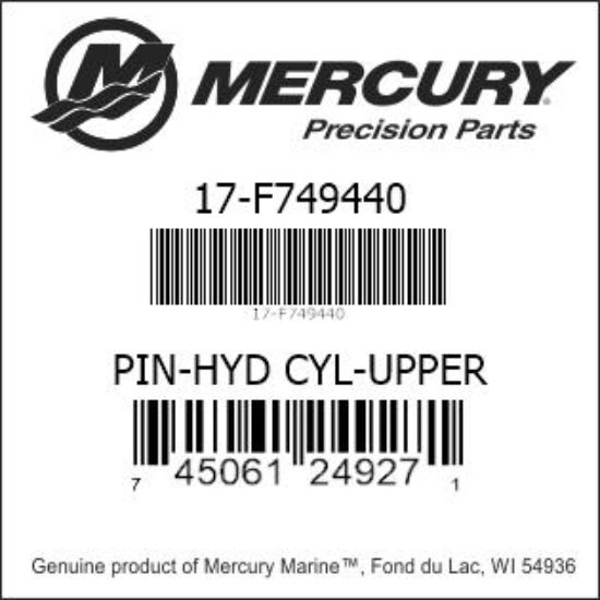 Bar codes for Mercury Marine part number 17-F749440