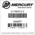 Bar codes for Mercury Marine part number 27-F84472-5