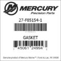 Bar codes for Mercury Marine part number 27-F85154-1