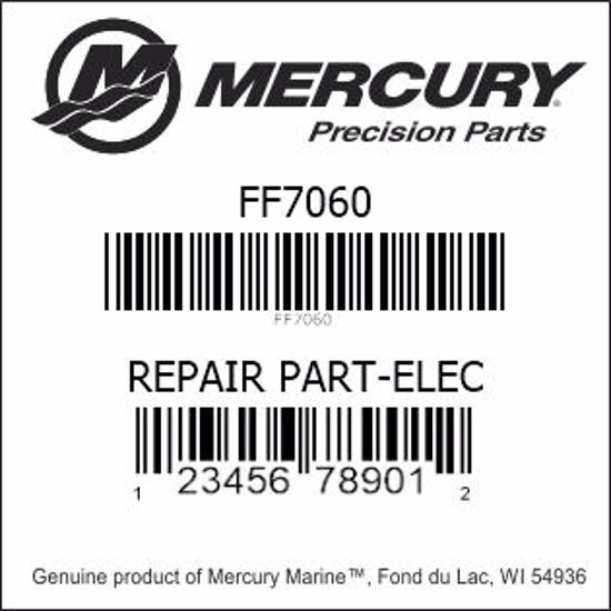 Bar codes for Mercury Marine part number FF7060