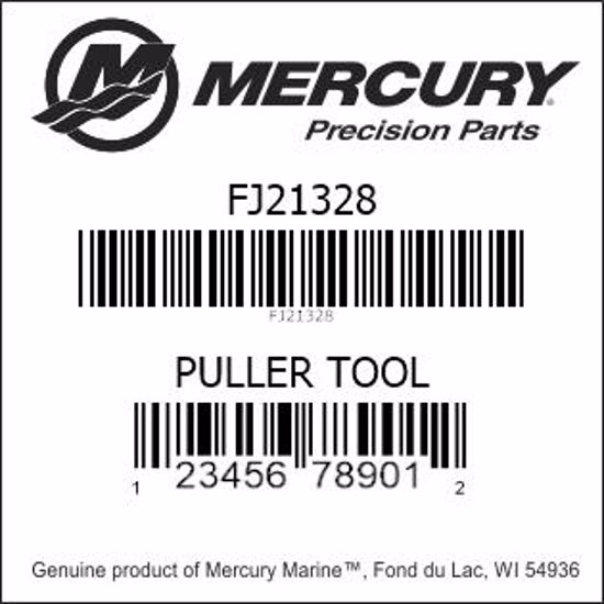 Bar codes for Mercury Marine part number FJ21328