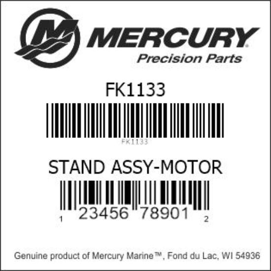 Bar codes for Mercury Marine part number FK1133
