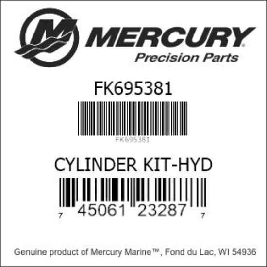 Bar codes for Mercury Marine part number FK695381