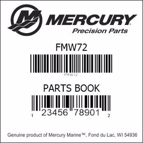 Bar codes for Mercury Marine part number FMW72