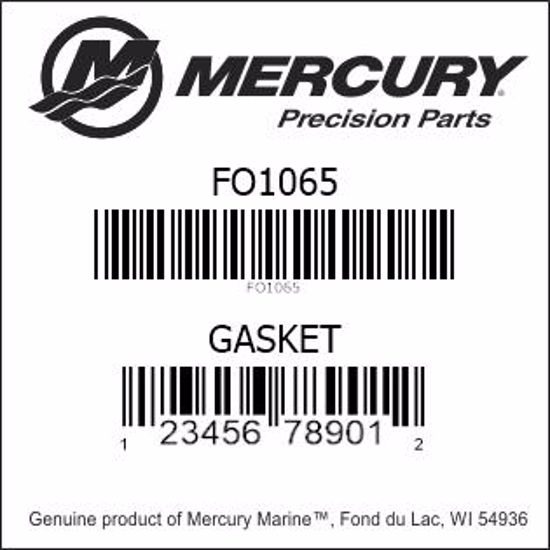 Bar codes for Mercury Marine part number FO1065