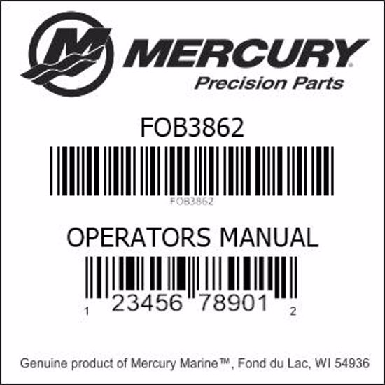 Bar codes for Mercury Marine part number FOB3862