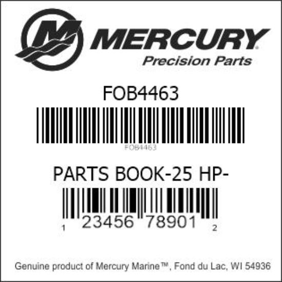Bar codes for Mercury Marine part number FOB4463