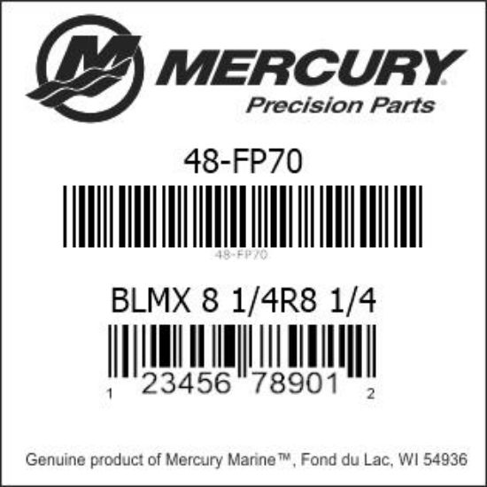 Bar codes for Mercury Marine part number 48-FP70