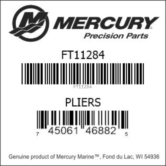 Bar codes for Mercury Marine part number FT11284