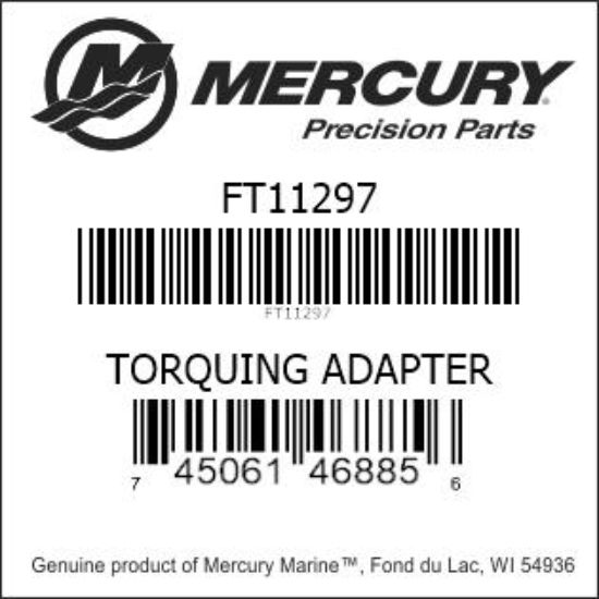 Bar codes for Mercury Marine part number FT11297
